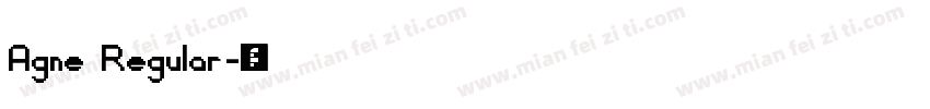 Agne Regular字体转换